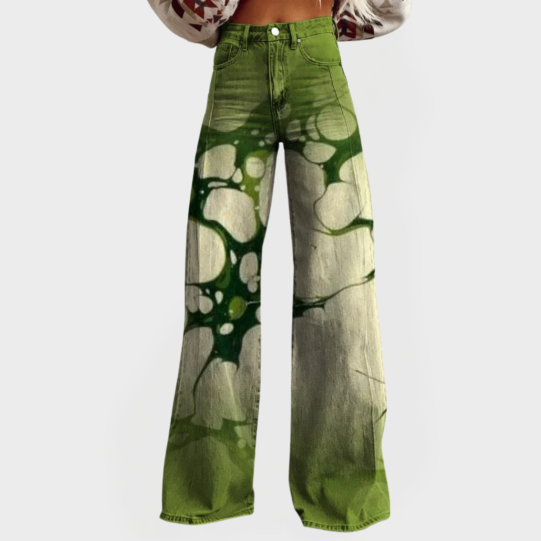 Women's Artistic Wide-Leg Jeans