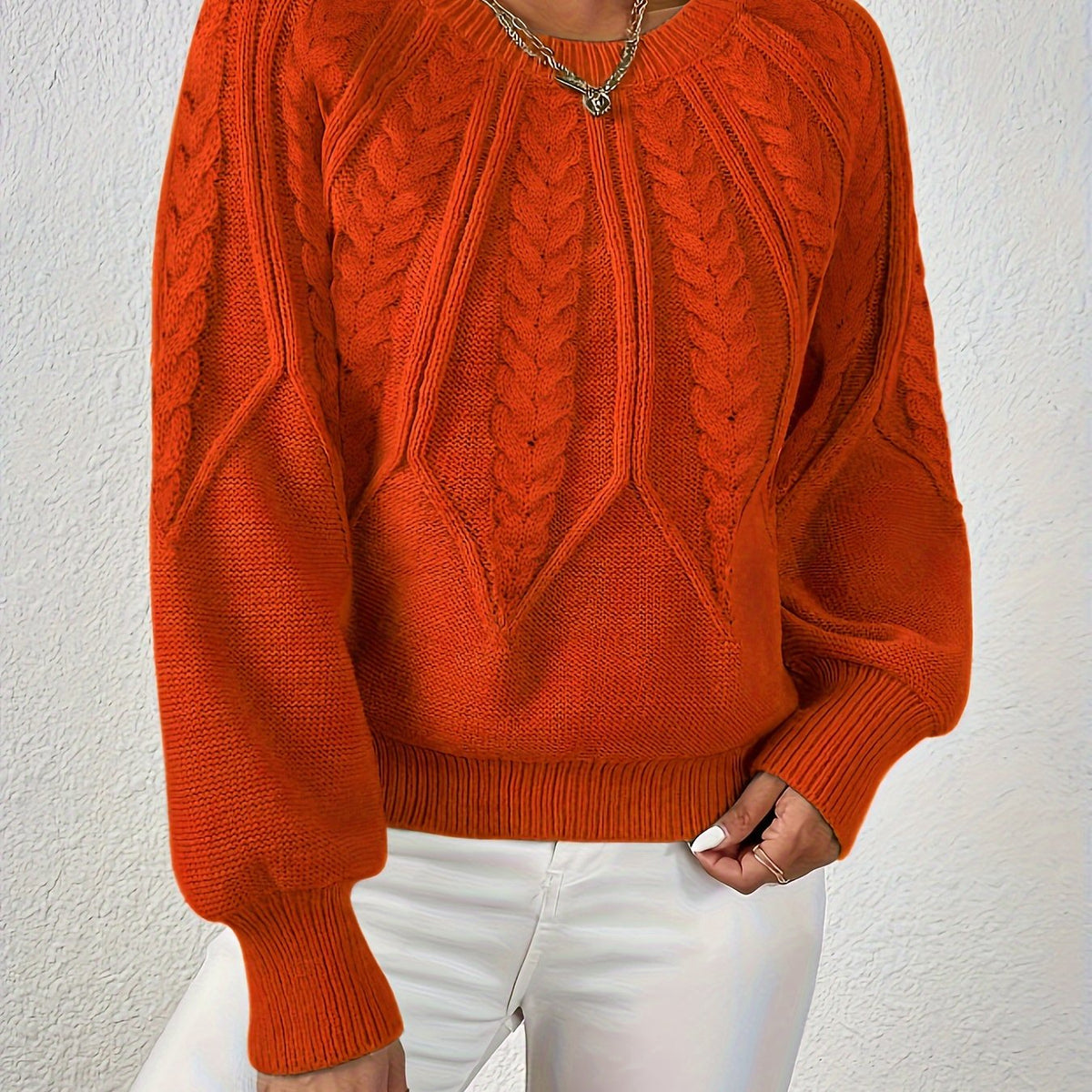 Women's Cable-Knit Cropped Jumper