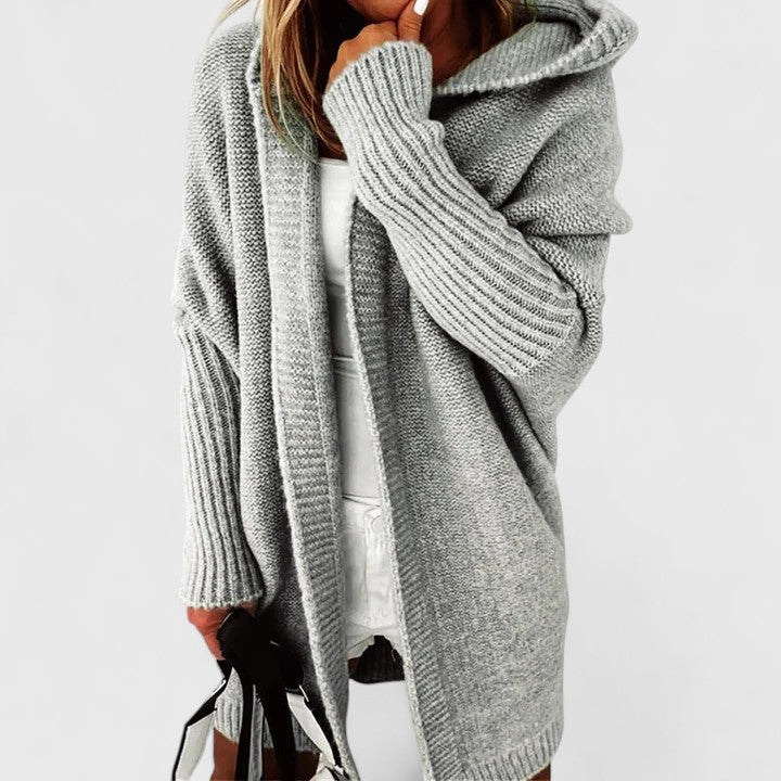 Women's Cardigan with Oversized Fit and Hood
