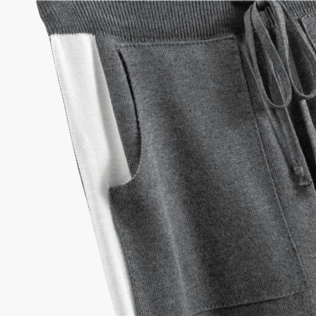 Women's Crew Neck Colorblock Sweater Two Piece Set