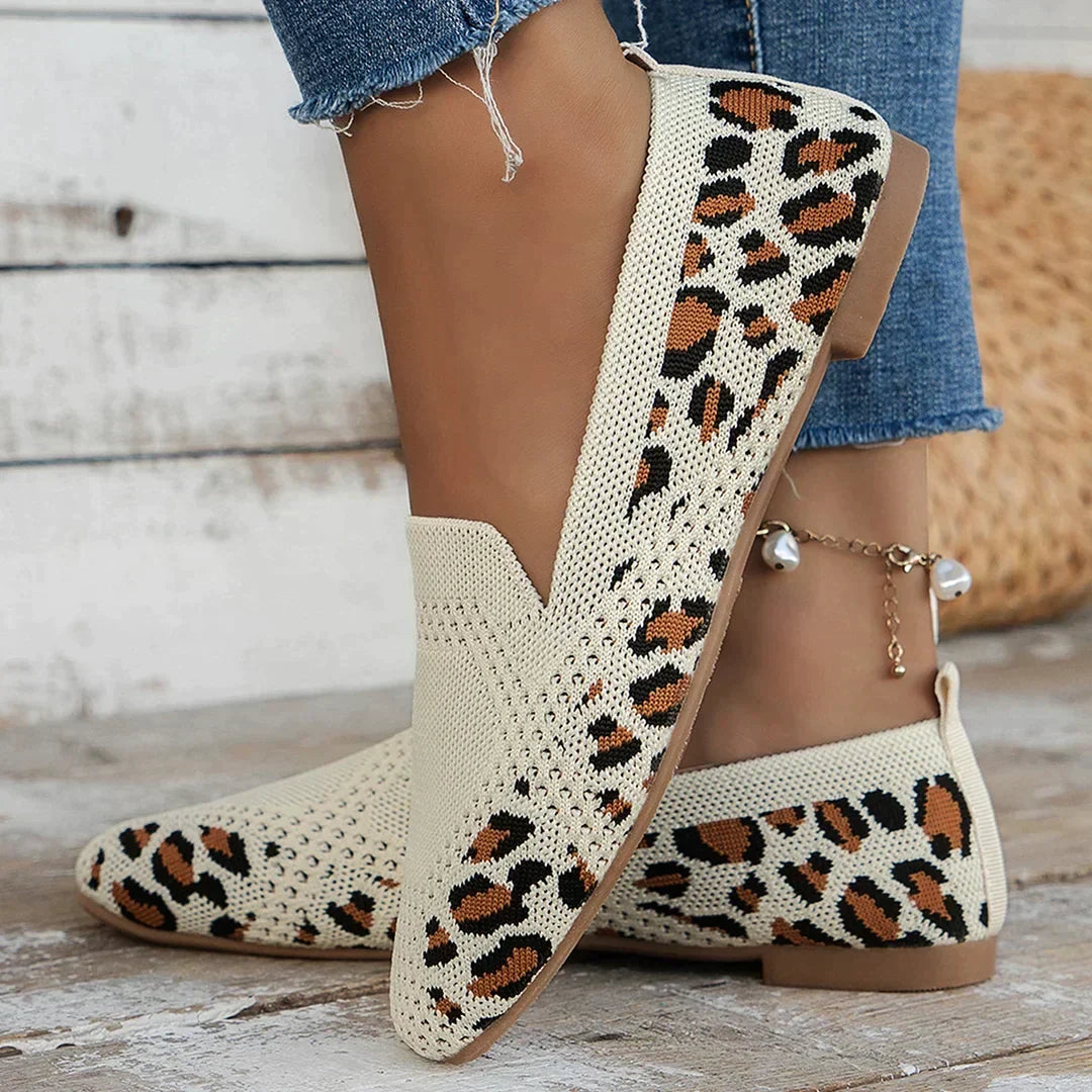 Women's Embellished Ballet Flats with Pearl Ankle Strap