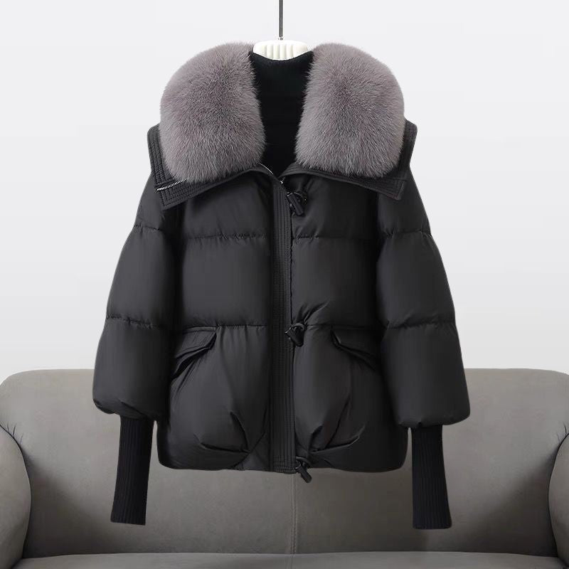 Women's Fur Collar Long Puffer Jacket | Extended Length