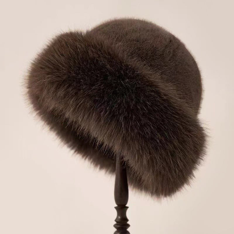 Women's Fuzzy Brimless Elegant Fur Hat | Faux Fur Winter