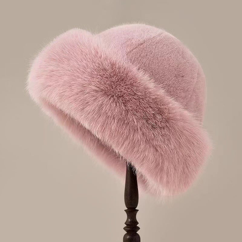 Women's Fuzzy Brimless Elegant Fur Hat | Faux Fur Winter