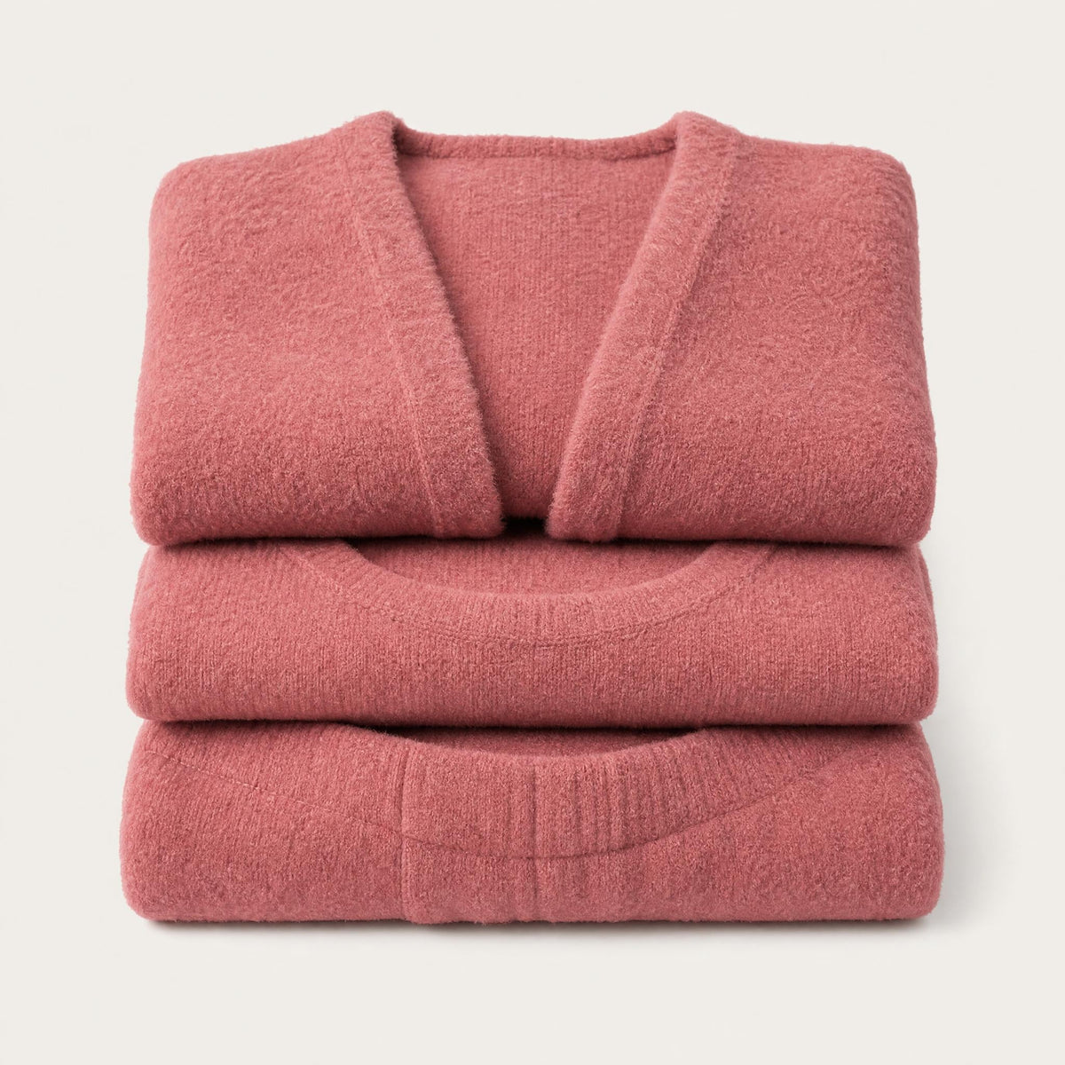 Women's Fuzzy Knit 3-Piece Lounge Set with Cardigan
