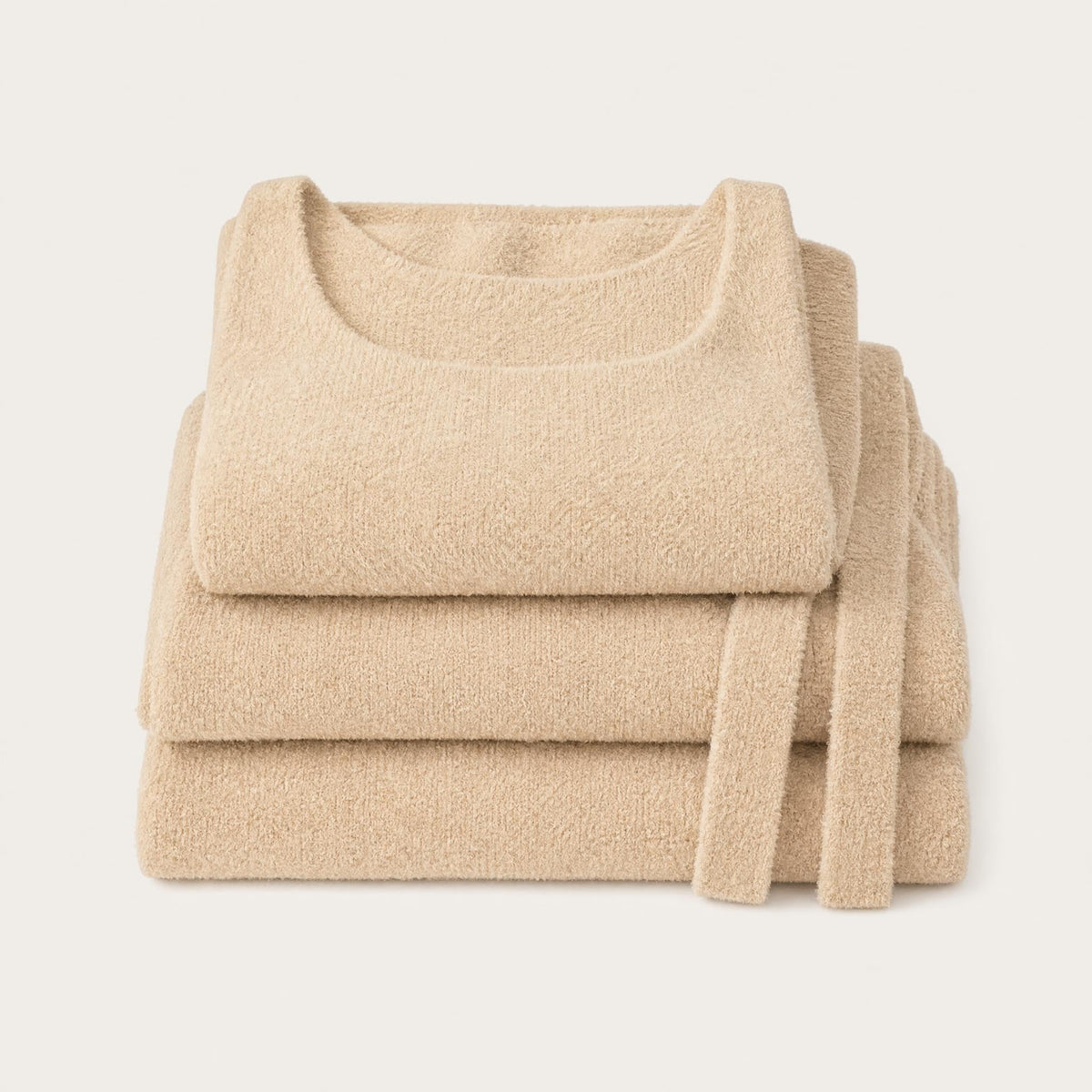 Women's Fuzzy Knit 3-Piece Lounge Set with Cardigan