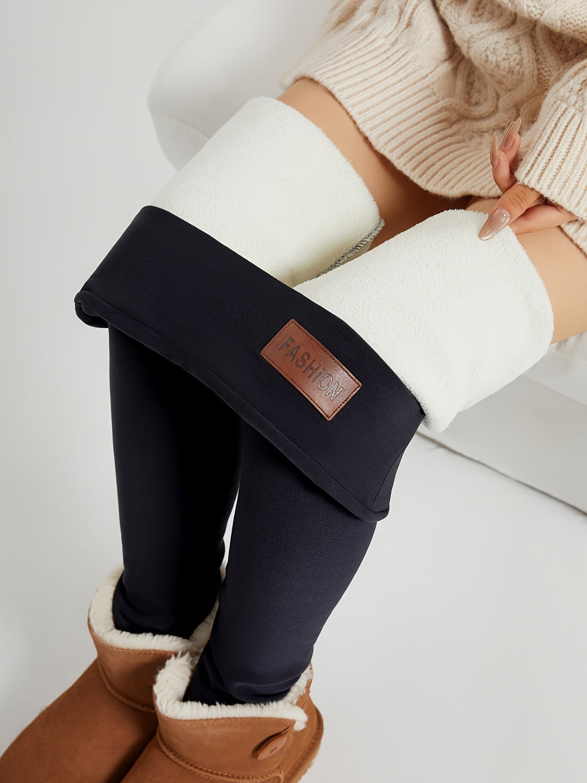 Women's High-Waist Fleece-Lined Winter Leggings