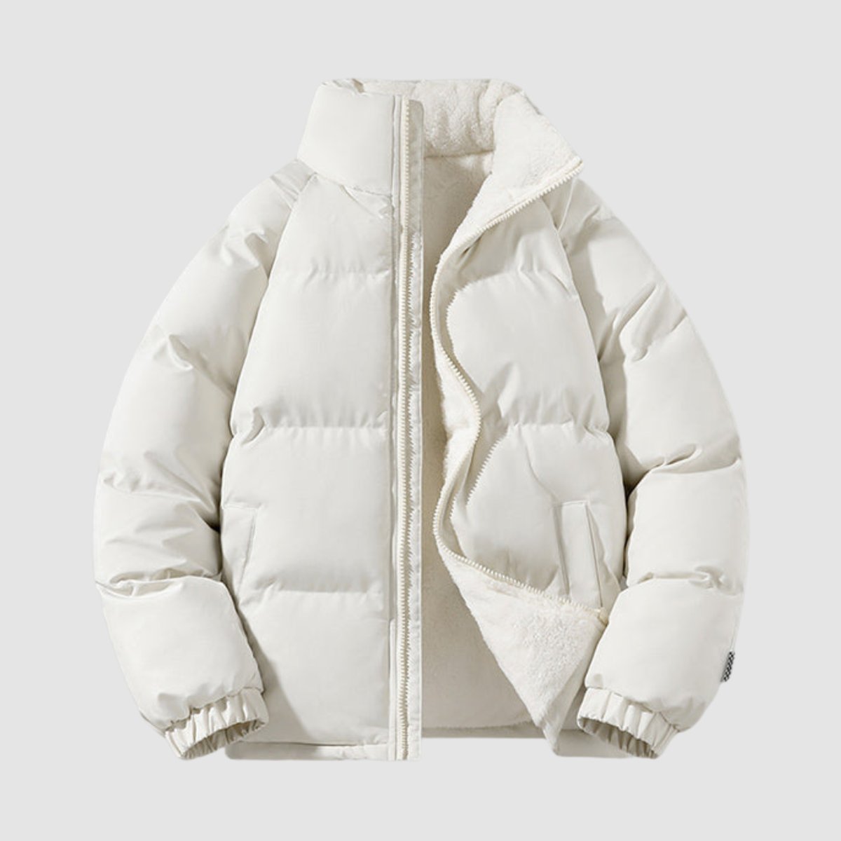 Women's Hooded Puffer Jacket with Fleece Lining