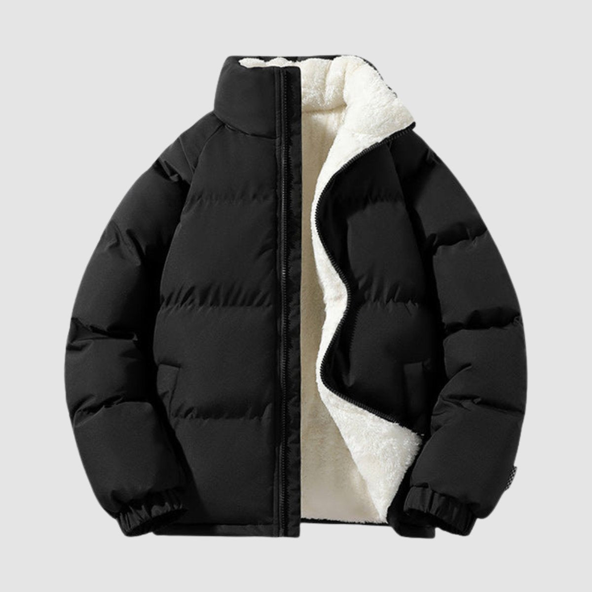 Women's Hooded Puffer Jacket with Fleece Lining