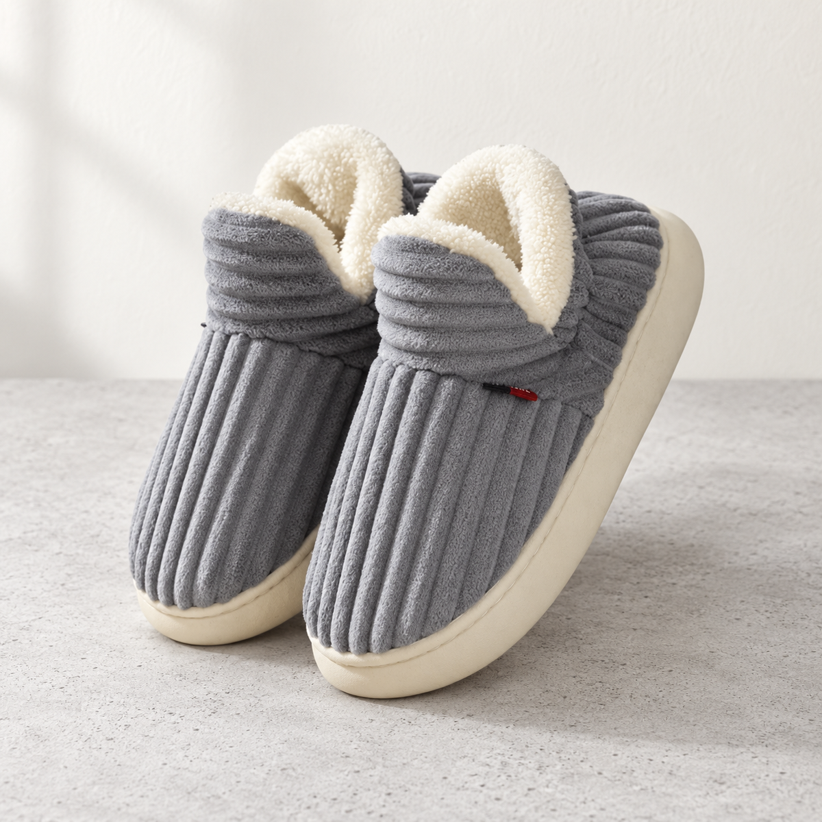 Women's House Slippers, Faux Fur-Lined Closed Toe Slip-On