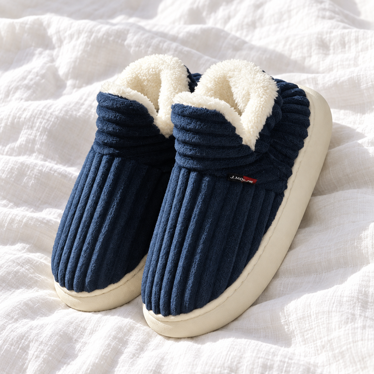 Women's House Slippers, Faux Fur-Lined Closed Toe Slip-On