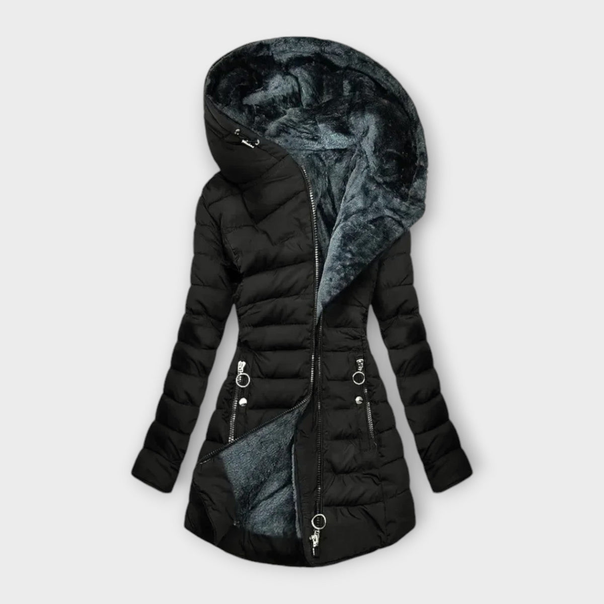 Women's Jacket with Tailored Fit and Zipper Pockets