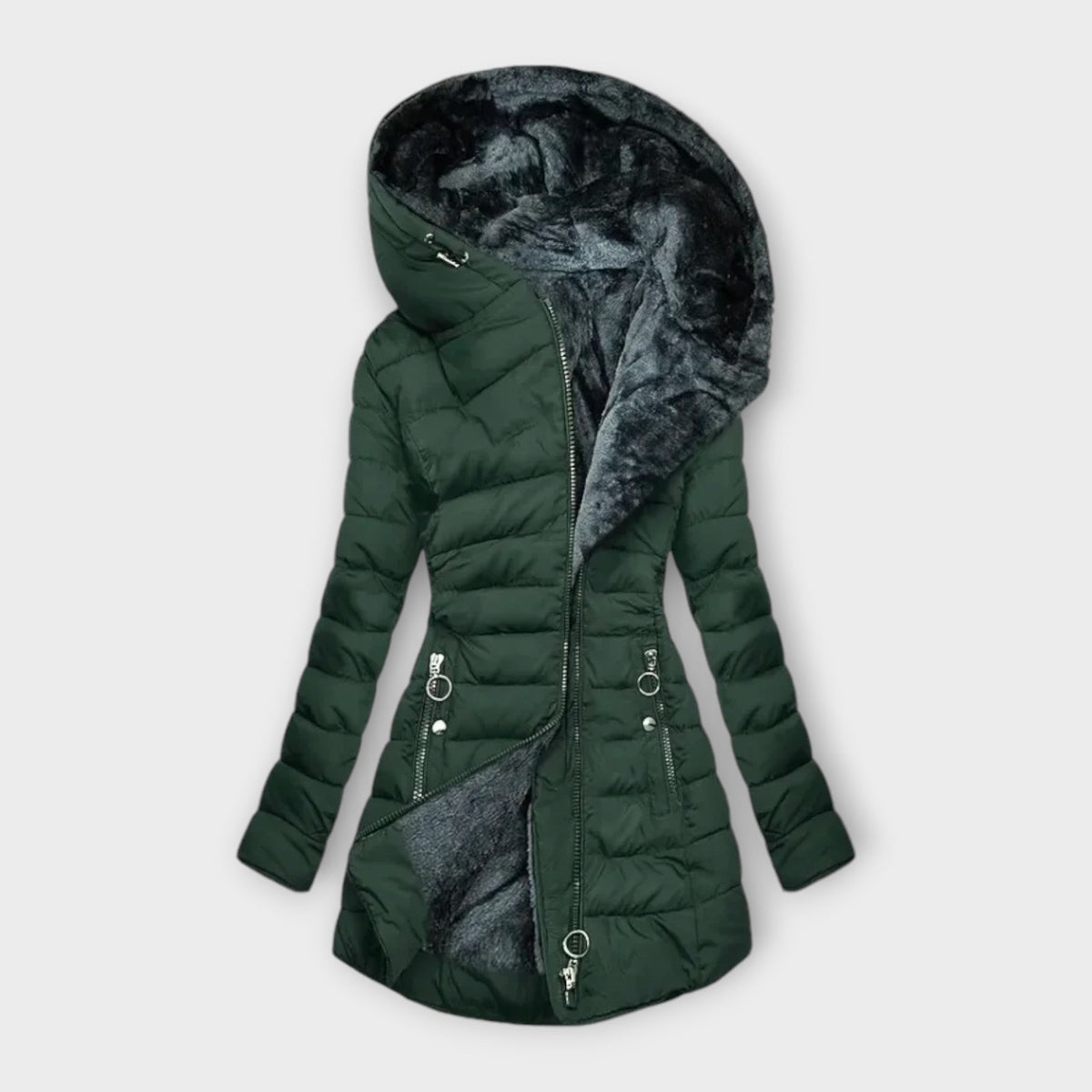 Women's Jacket with Tailored Fit and Zipper Pockets