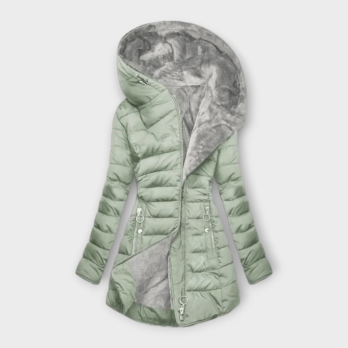 Women's Jacket with Tailored Fit and Zipper Pockets