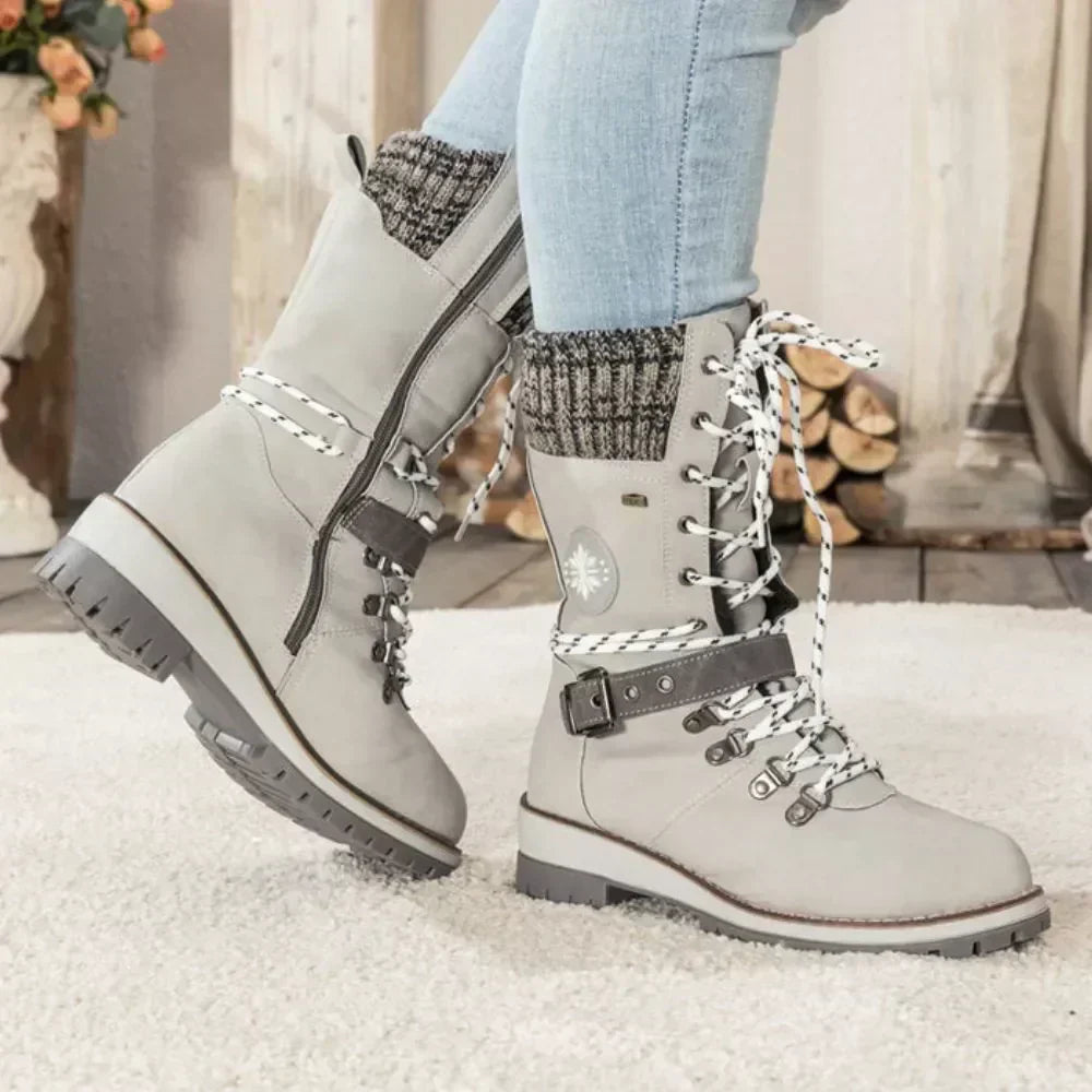 Women’s Knit Cuff Combat Winter Boots
