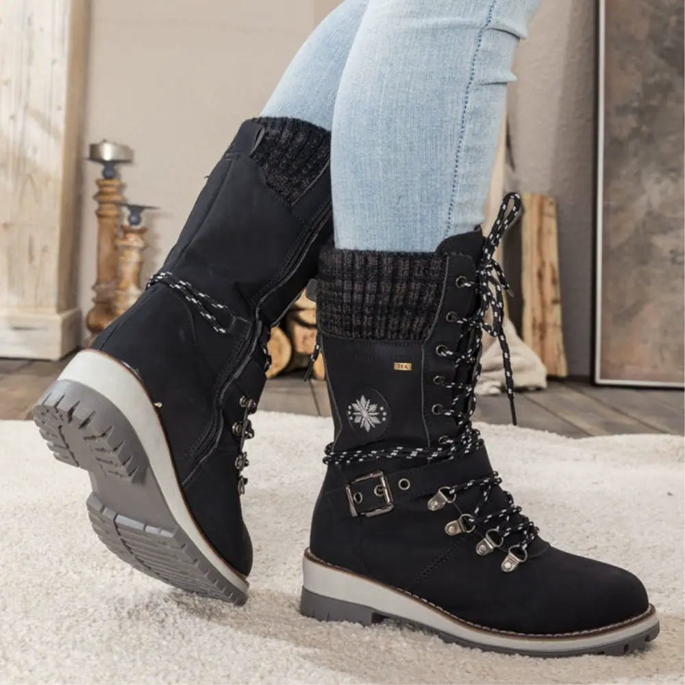 Women’s Knit Cuff Combat Winter Boots