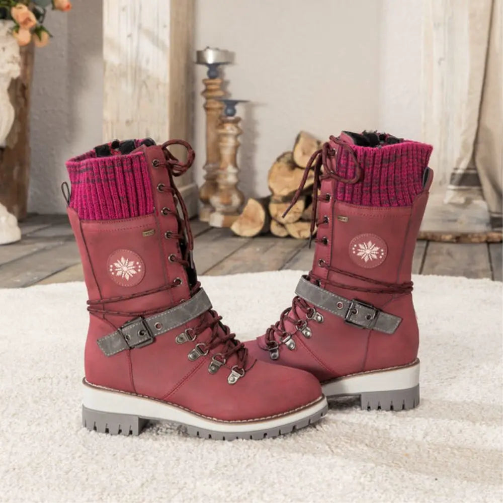Women’s Knit Cuff Combat Winter Boots
