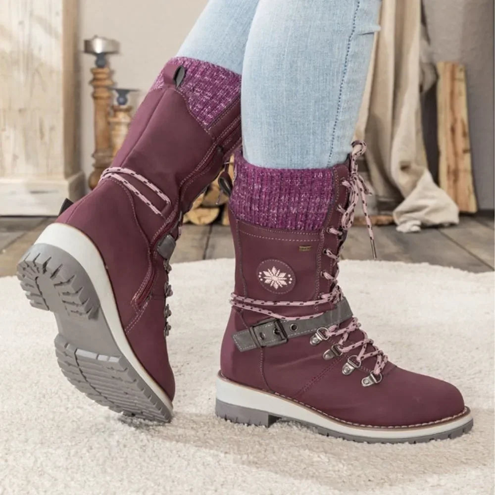 Women’s Knit Cuff Combat Winter Boots