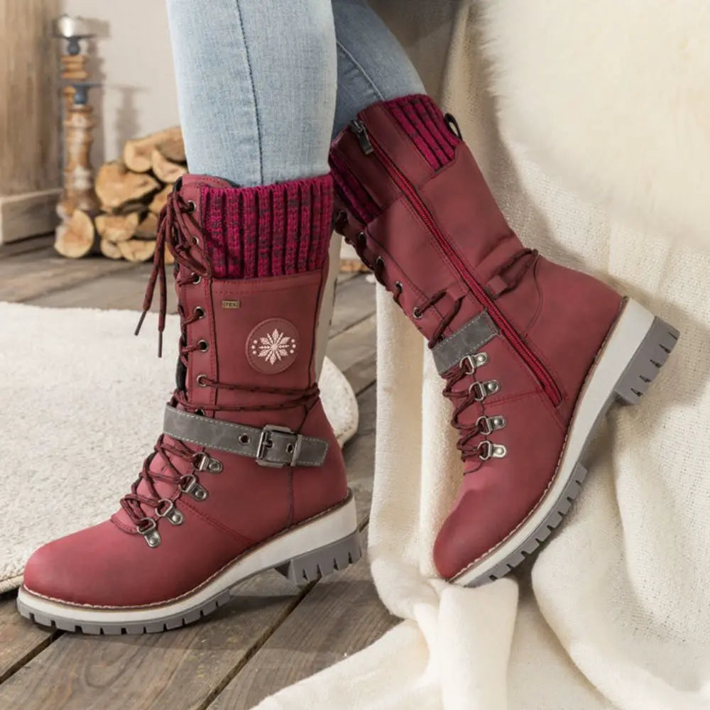 Women’s Knit Cuff Combat Winter Boots