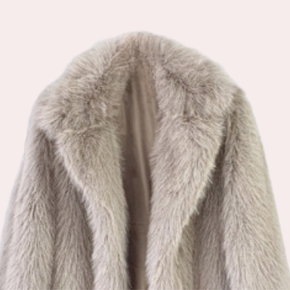 Women's Long Teddy Coat with Open Front