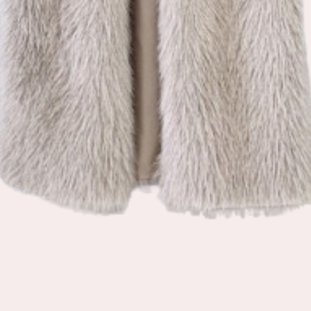Women's Long Teddy Coat with Open Front