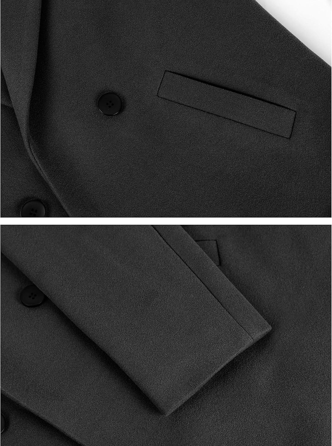 Women's Notch Lapel Longline Coat with Side Pockets