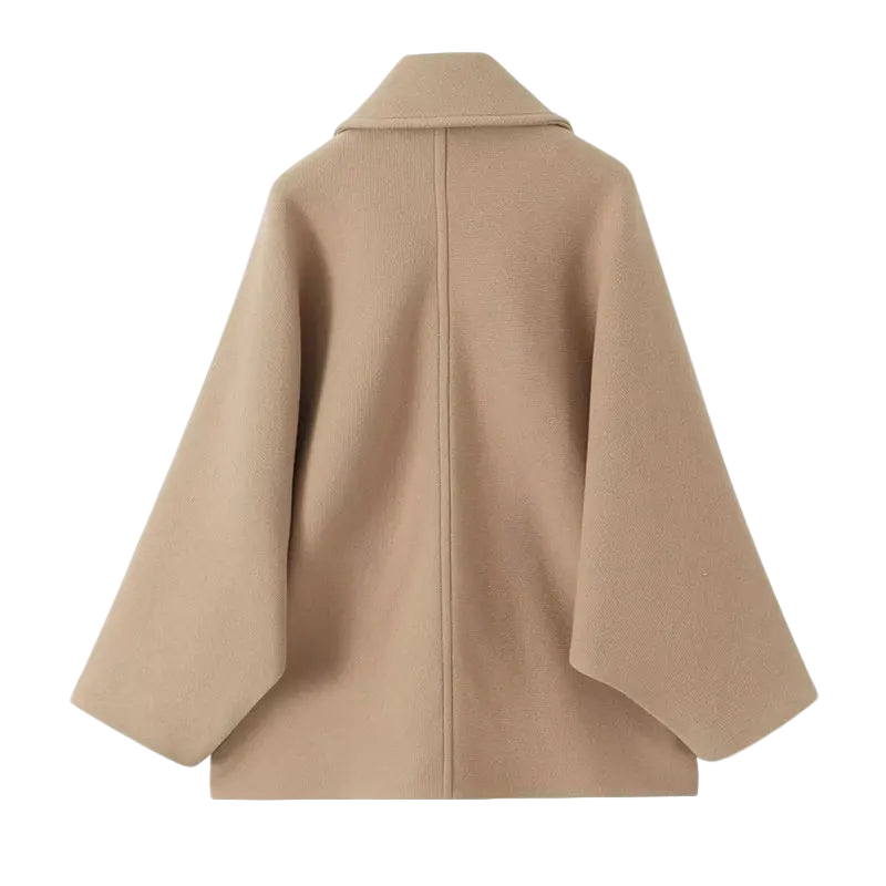 Women's Oversized Button-Front Coat with Collar