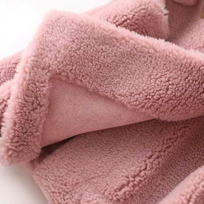 Women's Oversized Shearling Coat | Double-Breasted Lapel