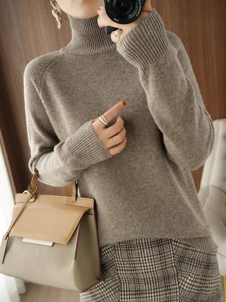 Women's Raglan Sleeve Turtleneck Sweater | Relaxed Knit