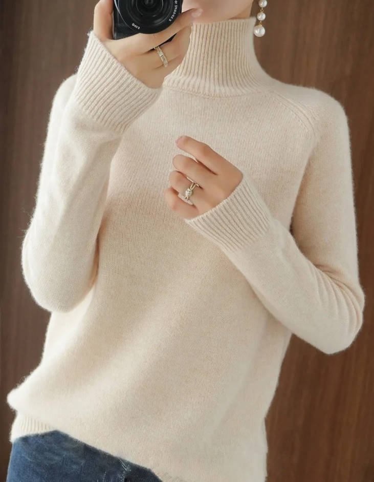 Women's Raglan Sleeve Turtleneck Sweater | Relaxed Knit