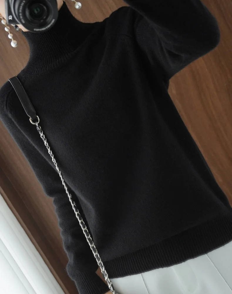 Women's Raglan Sleeve Turtleneck Sweater | Relaxed Knit