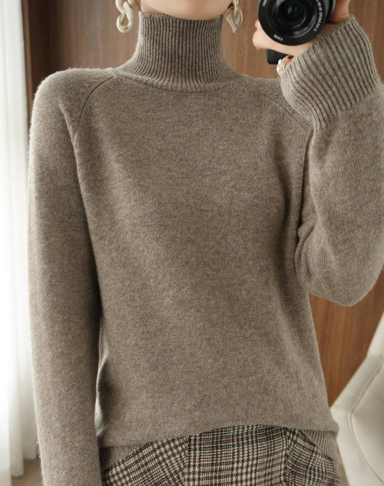 Women's Raglan Sleeve Turtleneck Sweater | Relaxed Knit
