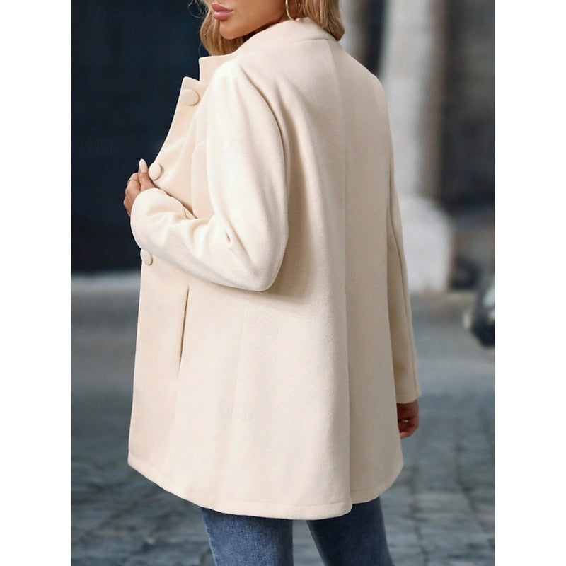 Women's Stand-Collar Tailored Blazer Coat