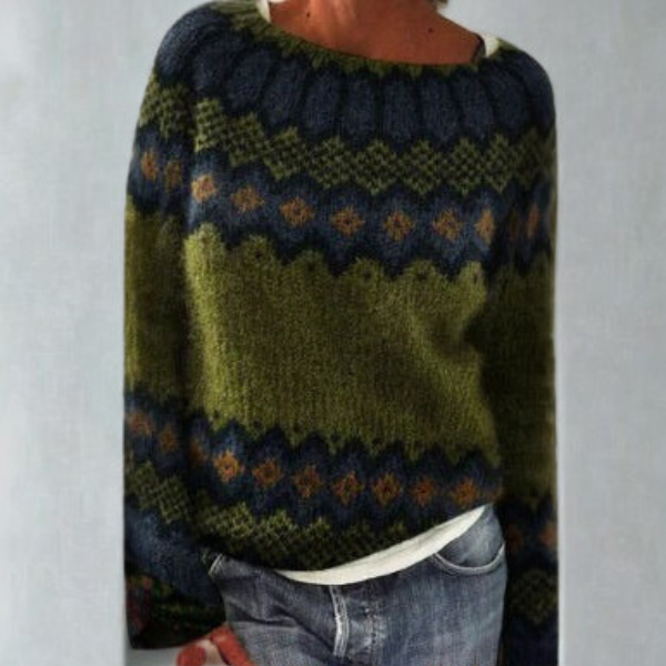 Women's Sweater with Retro Style