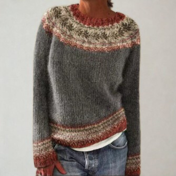Women's Sweater with Retro Style