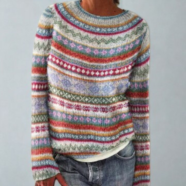 Women's Sweater with Retro Style