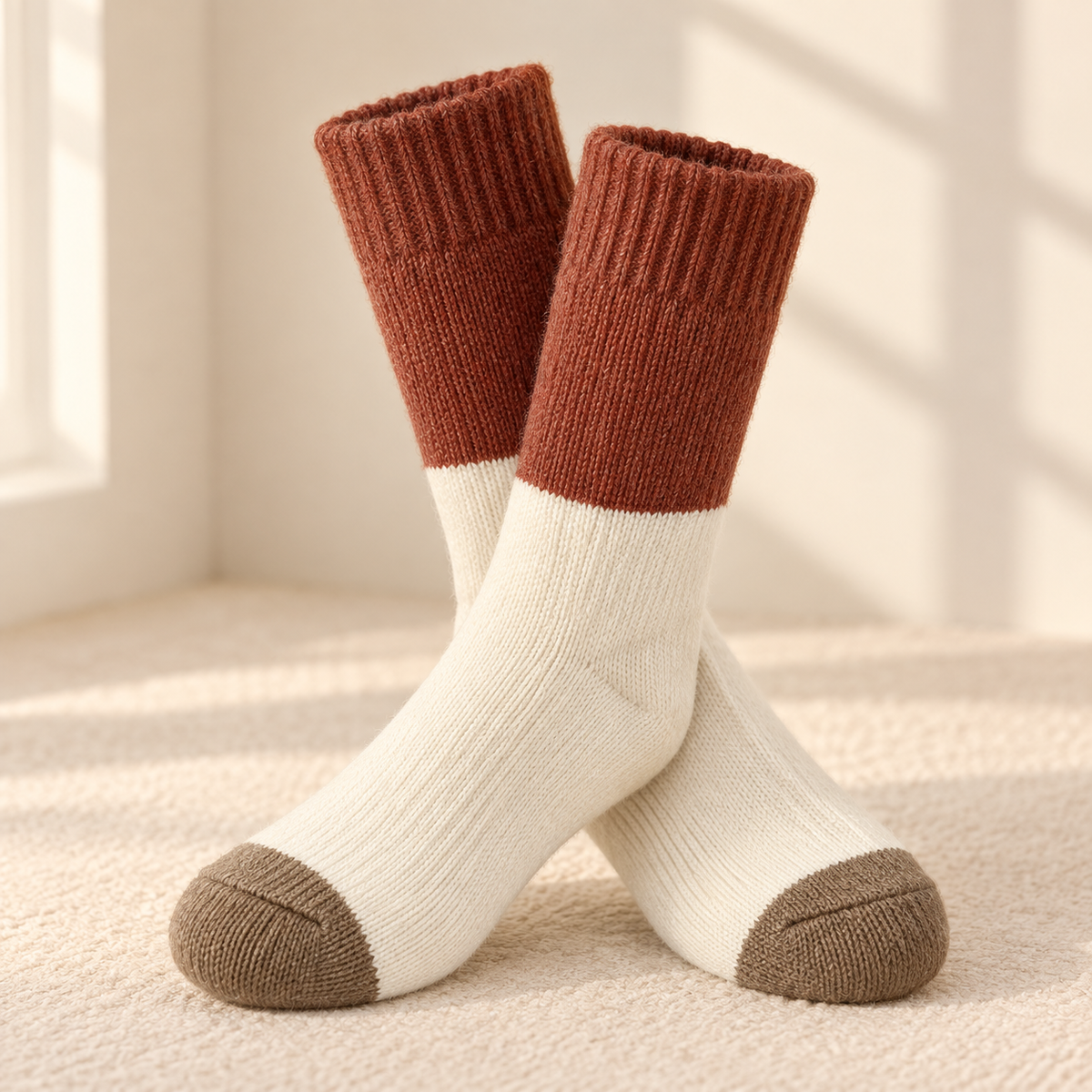 Women's Thick Terry Knit Winter Crew Socks