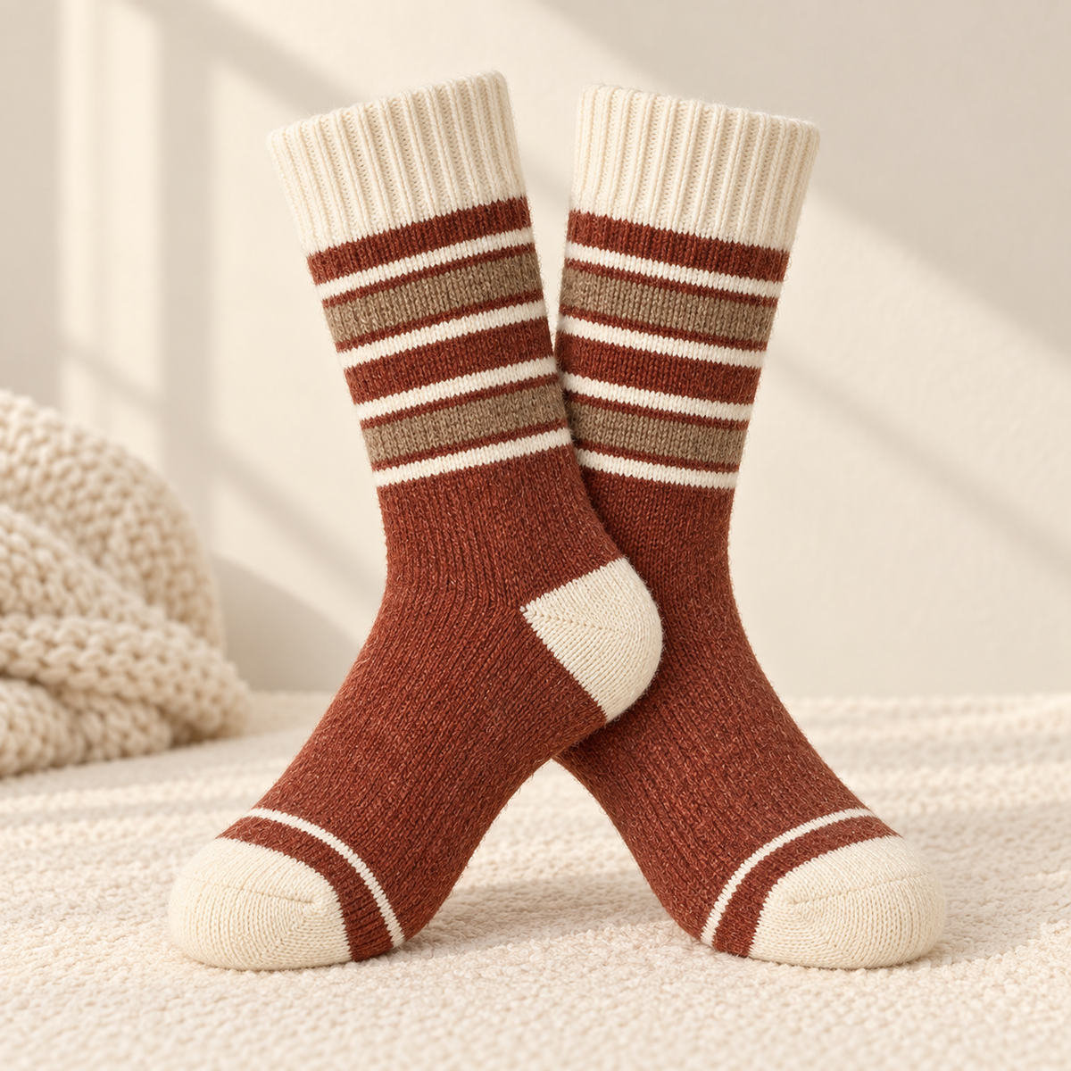 Women's Thick Terry Knit Winter Crew Socks