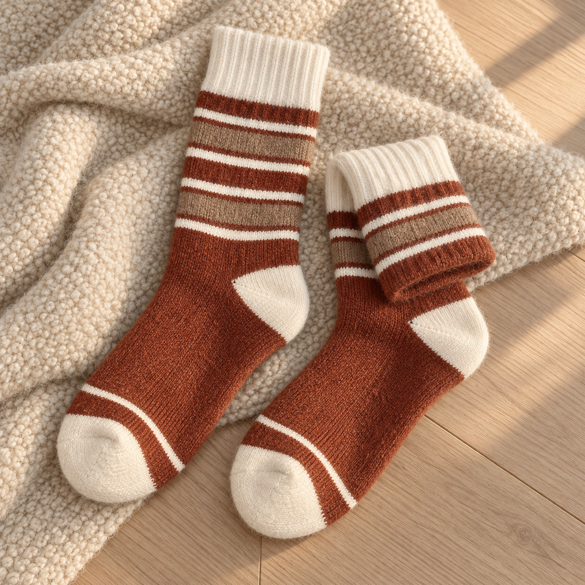 Women's Thick Terry Knit Winter Crew Socks