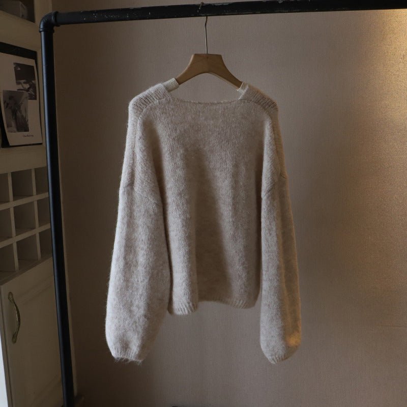 Women's V-Neck Softness Sweater | Boxy Fit Knit
