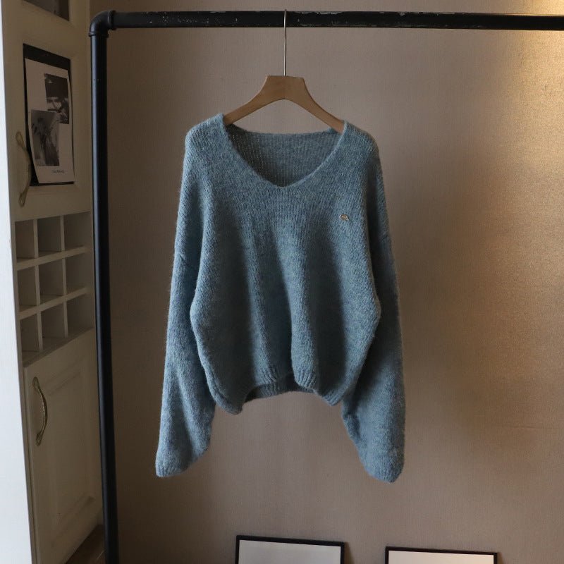Women's V-Neck Softness Sweater | Boxy Fit Knit