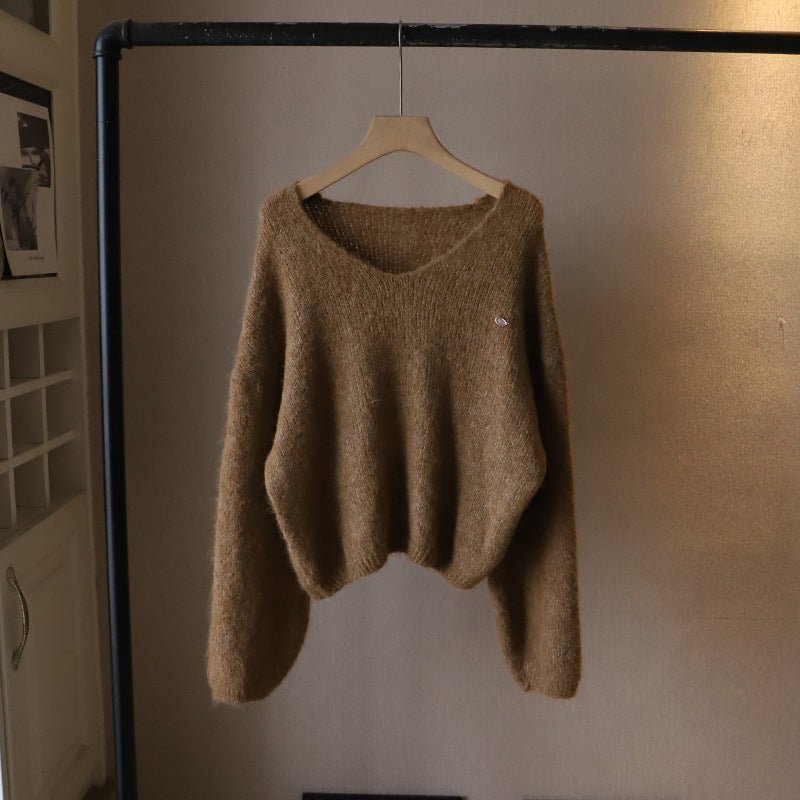 Women's V-Neck Softness Sweater | Boxy Fit Knit