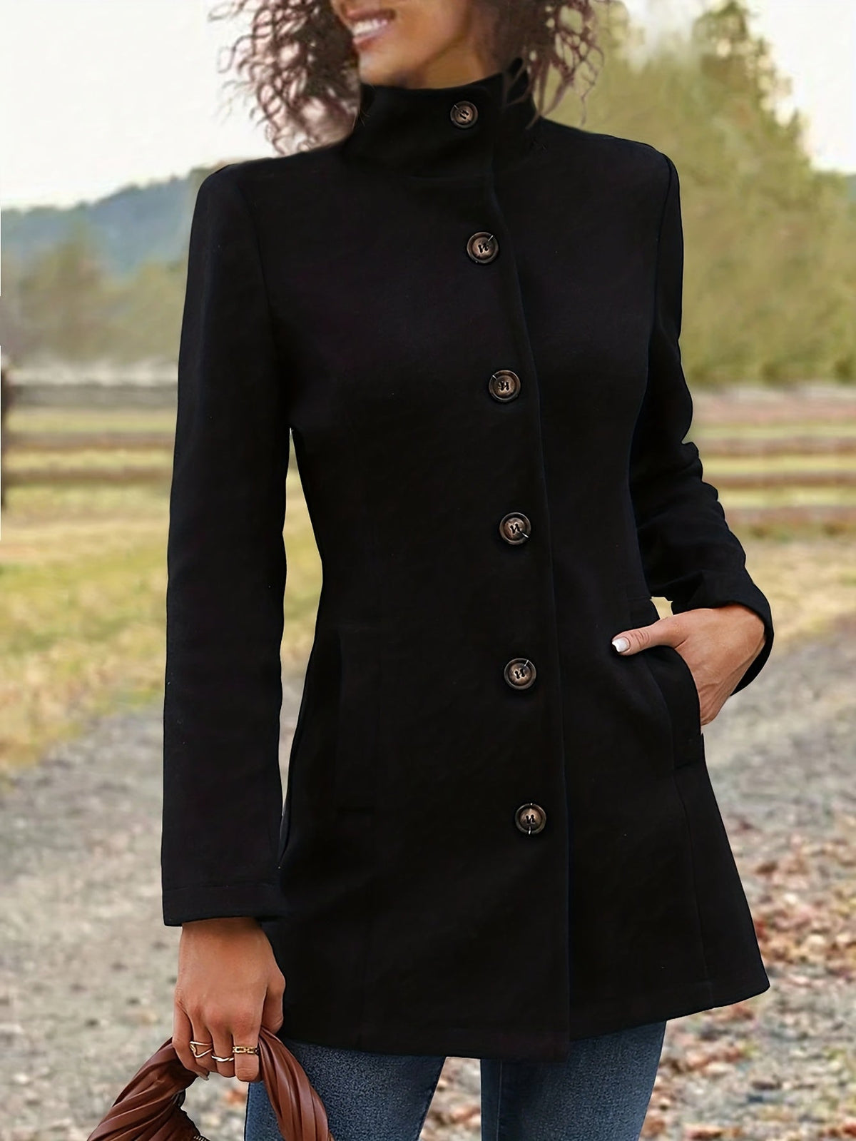 Women's Waist-Cinching Long Tailored Coat