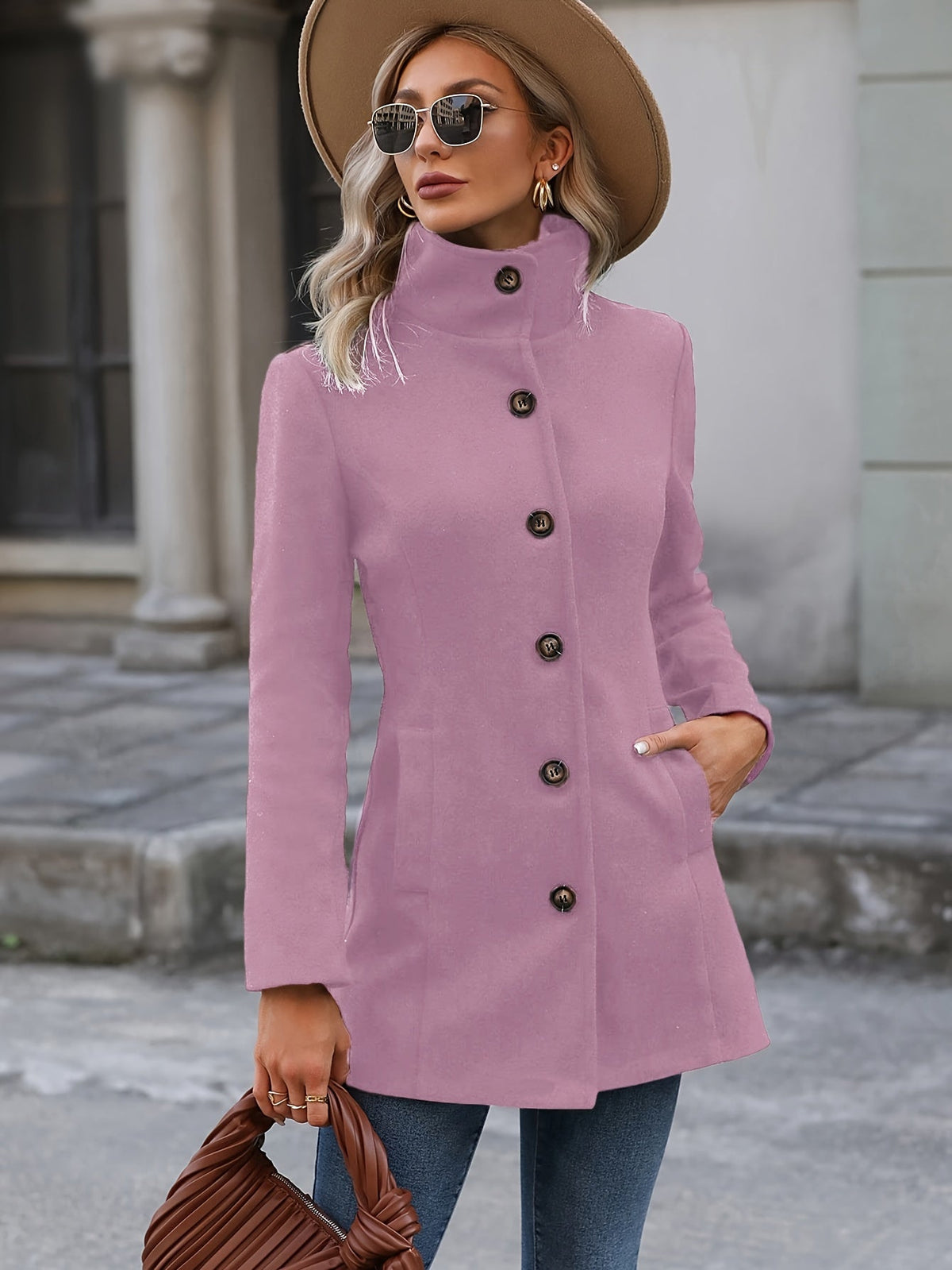 Women's Waist-Cinching Long Tailored Coat
