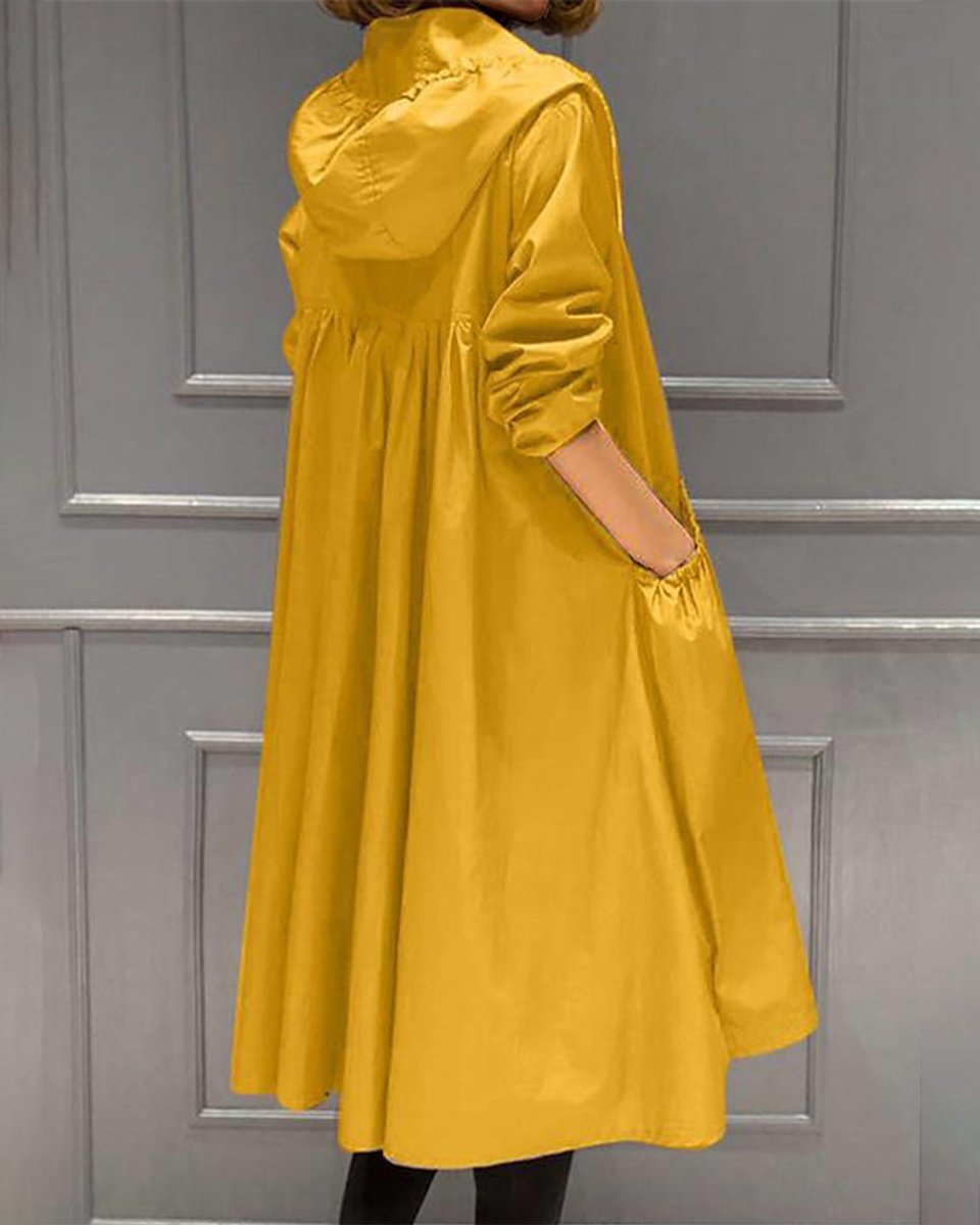 Women's Waterproof Hooded Trench Coat