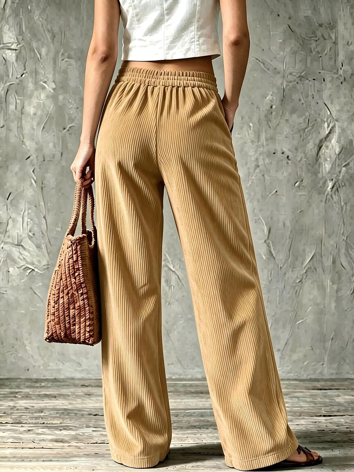 Women's Wide-Leg Corduroy Pants