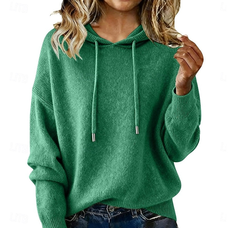 Wren | Women's Hooded Drawstring Knit Sweater