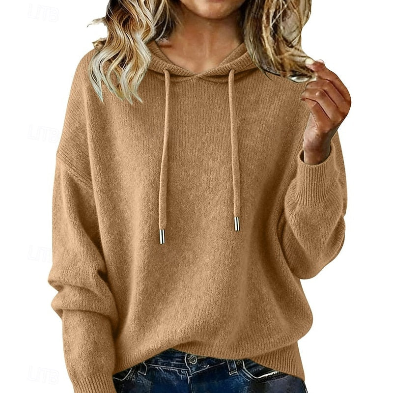 Wren | Women's Hooded Drawstring Knit Sweater