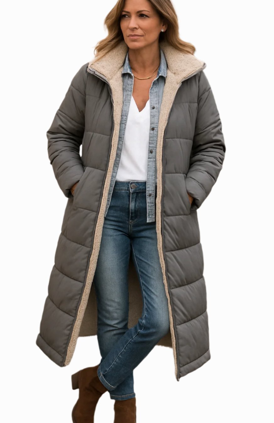 Wren | Women's Long Hooded Sherpa Jacket