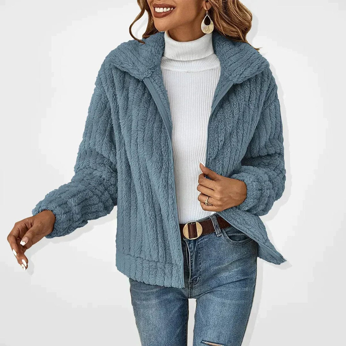 Wren | Women's Zip-Up Sherpa Cardigan Jacket